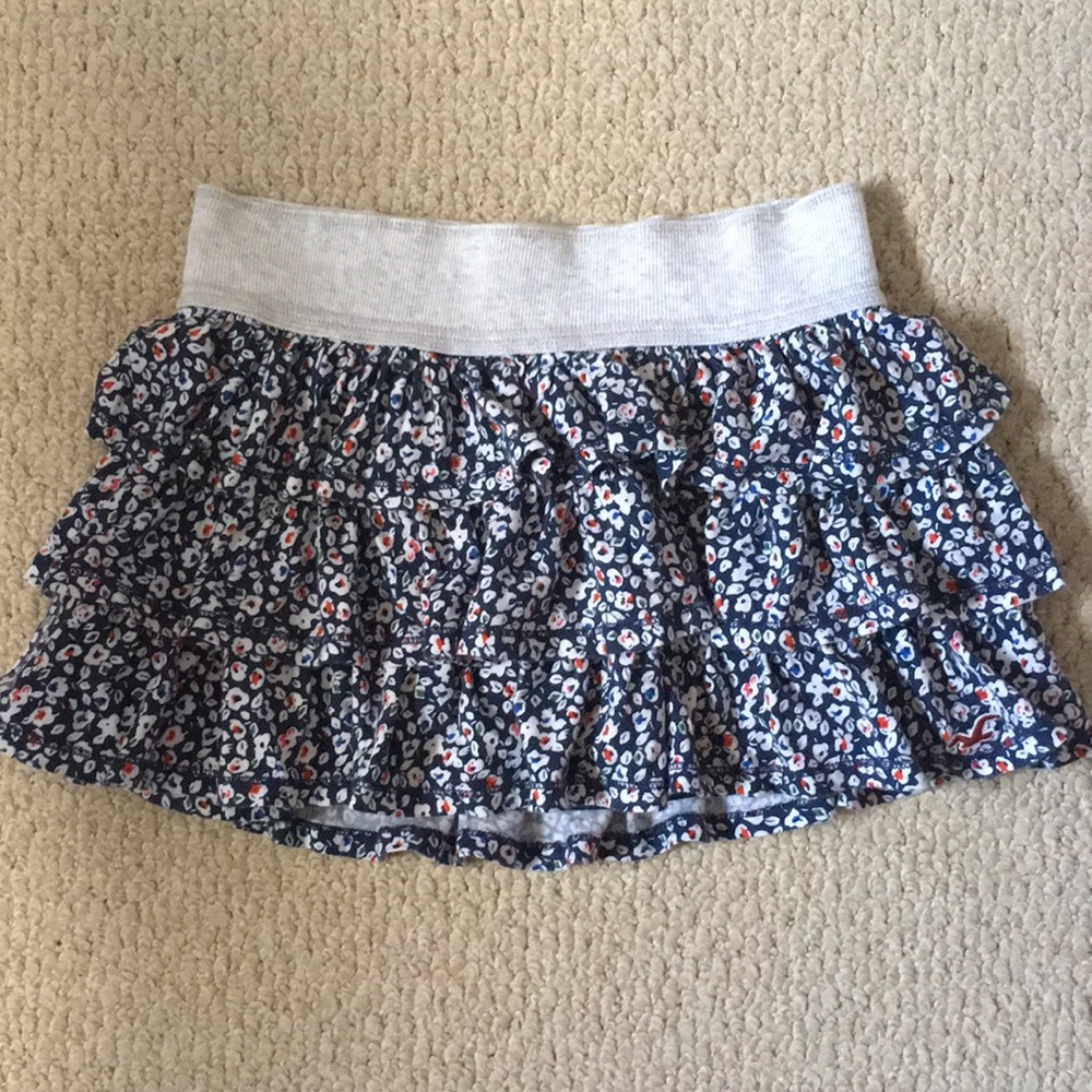 Floral Hollister Mini Skirt